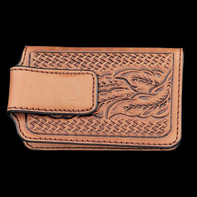 Vogt Mens Accessories - Wallets - Chocolate Brown Leather Wallet with Hand  Tooled Floral Corners - Billy's Western Wear