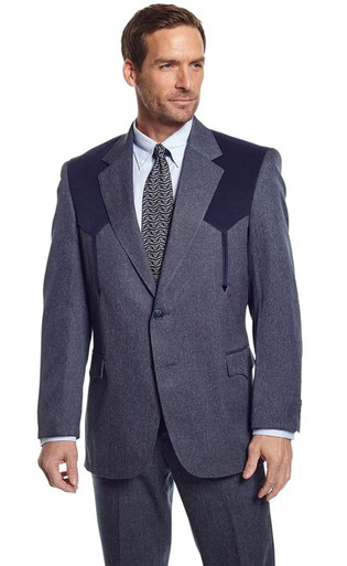Circle S Men's Apparel - Heather Boise Sport Coat - Navy - Billy's