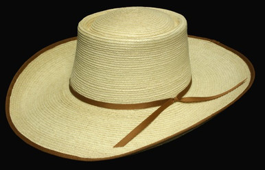 Sun Body Reata Hat 6 7/8 (55) Woven Straw Yellow Ribbon Reata Three – Fine‑Pressed Palm Cowboy Hat | SunBody main image 4