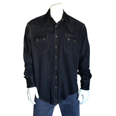 【送料無料】Rockmount Ranch Wear レザーシャツJKT黒S 送料無料】Rockmount Ranch Wear レザーシャツJKT黒S 【送料無料