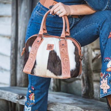 Diamond Cowhide Mail Bag - STS | jhasaddleandtack