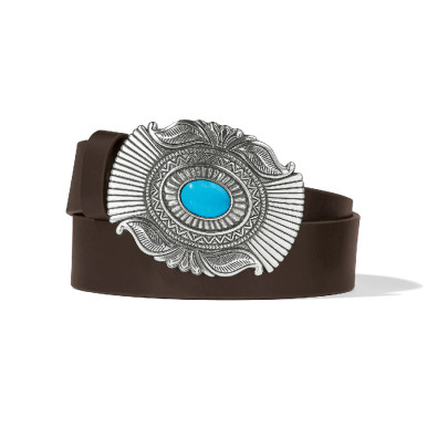Brighton Leegin Leather King Western Turquoise Silver Belt M/L Leegin / Brighton Women main image 2