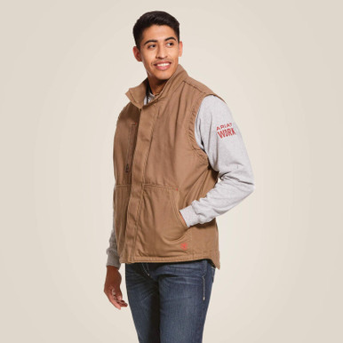 Ariat Men's FR - Workhorse Insulated Vest - Khaki - Billy's