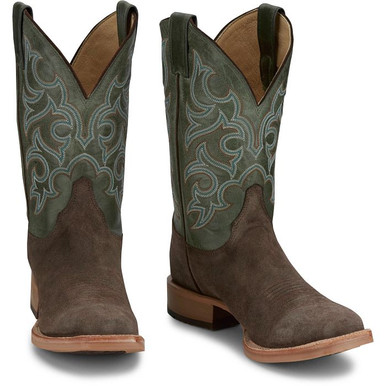 Justin Men Bent Rail Cross Leather Boots 11D Austin 11 main image 3