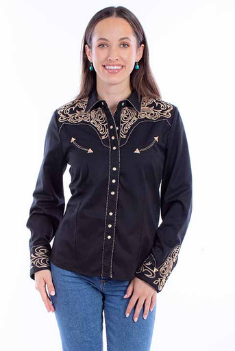 SHELLEY BLACK WOMENS SHIRT