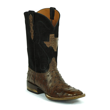 Black Jack Boots - Full Quill Ostrich #977 - Burnished Brown - Billy's