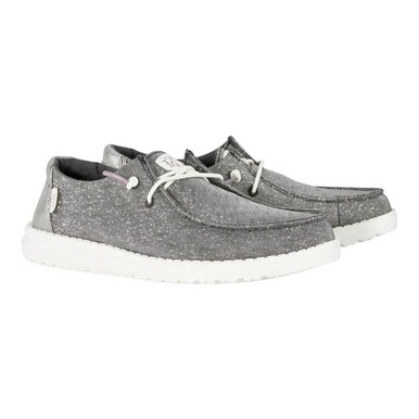 Hey Dude Women's Casuals - Wendy Metallic Sparkle - Charcoal