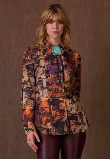 Double D Ranch Women's - 8mm Blouse - Print - Billy's Western Wear