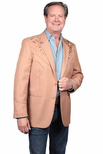 Scully Men's Jacket - Button Front Blazer - Camel - Billy's