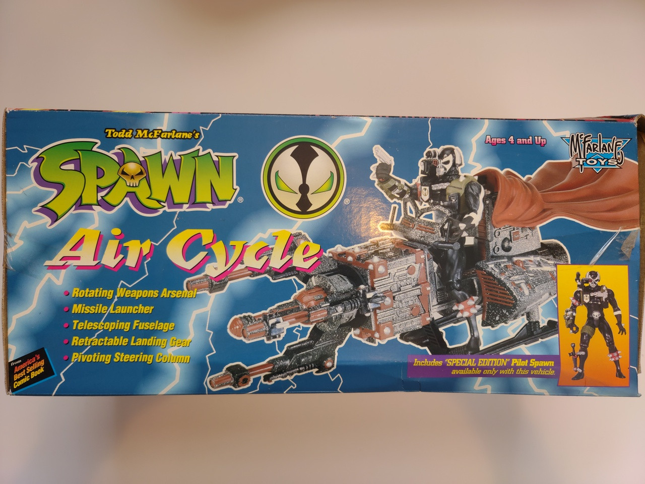 Spawn 1995 Spawn Air Cycle Vehicle and Figure (Loose)