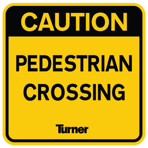 T036 Caution Pedestrian Crossing 45x45cm