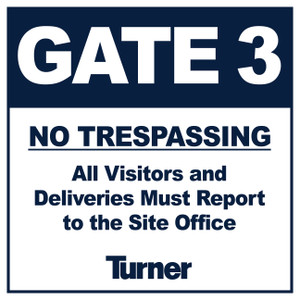 T052 Gate 3 No Trespassing 36"x36"