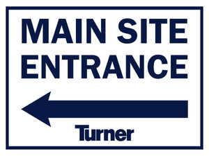 T066 Main Site Entrance Left Arrow 18"x24"