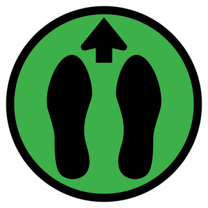 T151 Footsteps Floor Graphic 12"x12"