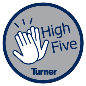 T153 High Five Hard Hat Stickers 2"x2" (Pkg. 50)