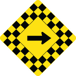 WA-8R Reflective Sign 90x90 cm