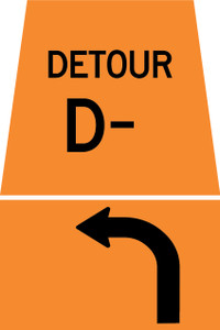 TC-10BRl Reflective Sign 45x45/30x45 cm