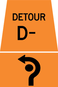 TC-10ALr Reflective Sign 45x45/30x45 cm