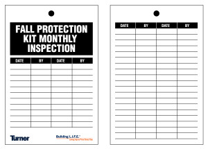 T162 Fall Protection Kit Monthly Inspection Tags 4"x6" (Pkg. 25) - Wires Not Included