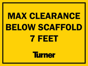 T216 Max Clearance Below Scaffold 7 Feet 18"x24"