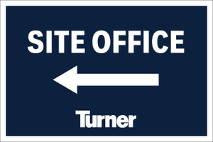 T243 Site Office Left Arrow 12"x18"
