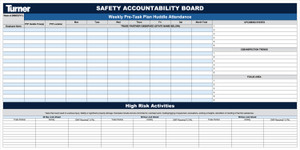 T261 Safety Accountability Board (Dry Erase)