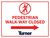 T099 Pedestrian Walk-way Closed Right Arrow 18"x24"