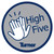 T153 High Five Hard Hat Stickers 2"x2" (Pkg. 50)