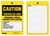 T156 Caution Controlled Zone Tags 4"x6" - Wires Not Included