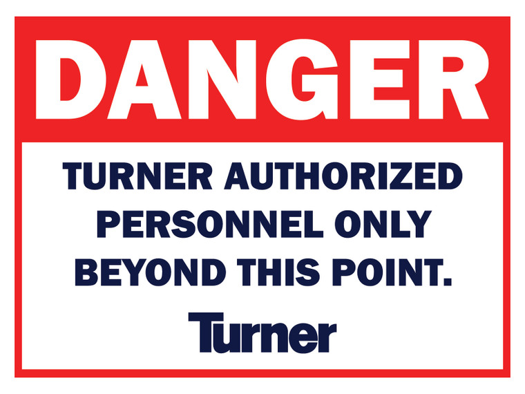 T058 Danger Turner Authorized Personnel Only (Magnetic) 18"x24"