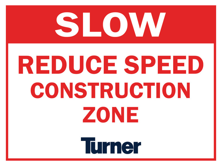 T091 Slow Reduce Speed Construction Zone 18"x24"
