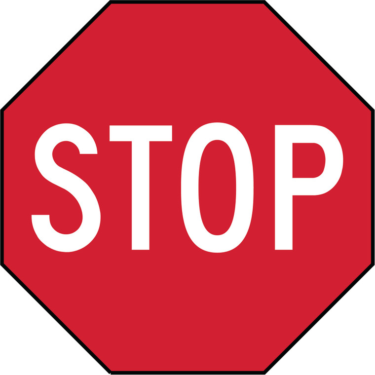 RA-1 Reflective .080 Aluminum Sign 60x60 cm