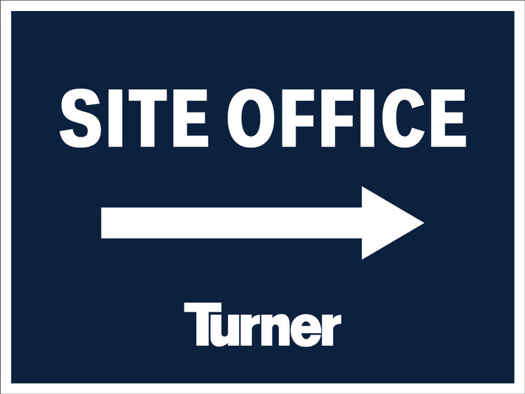 T204 Site Office with Right Arrow 18"x24"