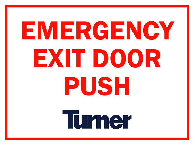 T207 Emergency Exit Door Push 18"x24"