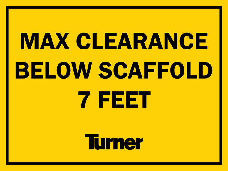 T216 Max Clearance Below Scaffold 7 Feet 18"x24"