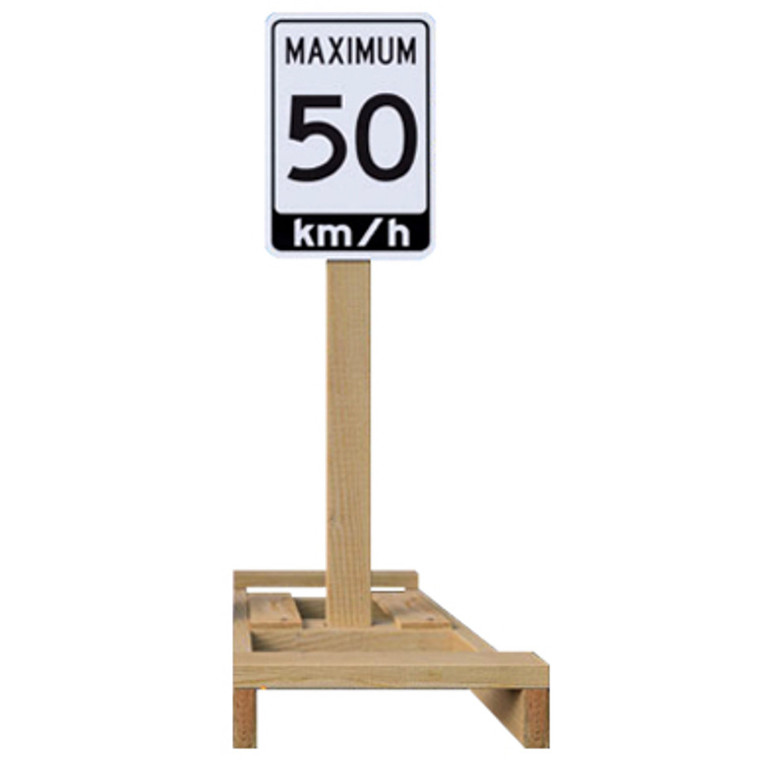 T266 Large Single Wooden Sign Base