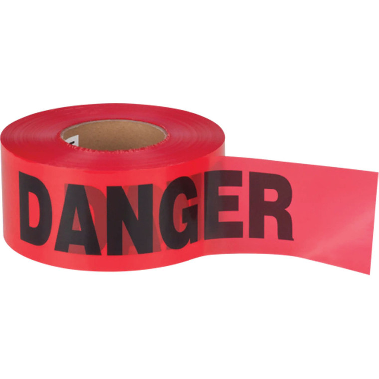 T286 Red Danger Tape  3"x1000 ft