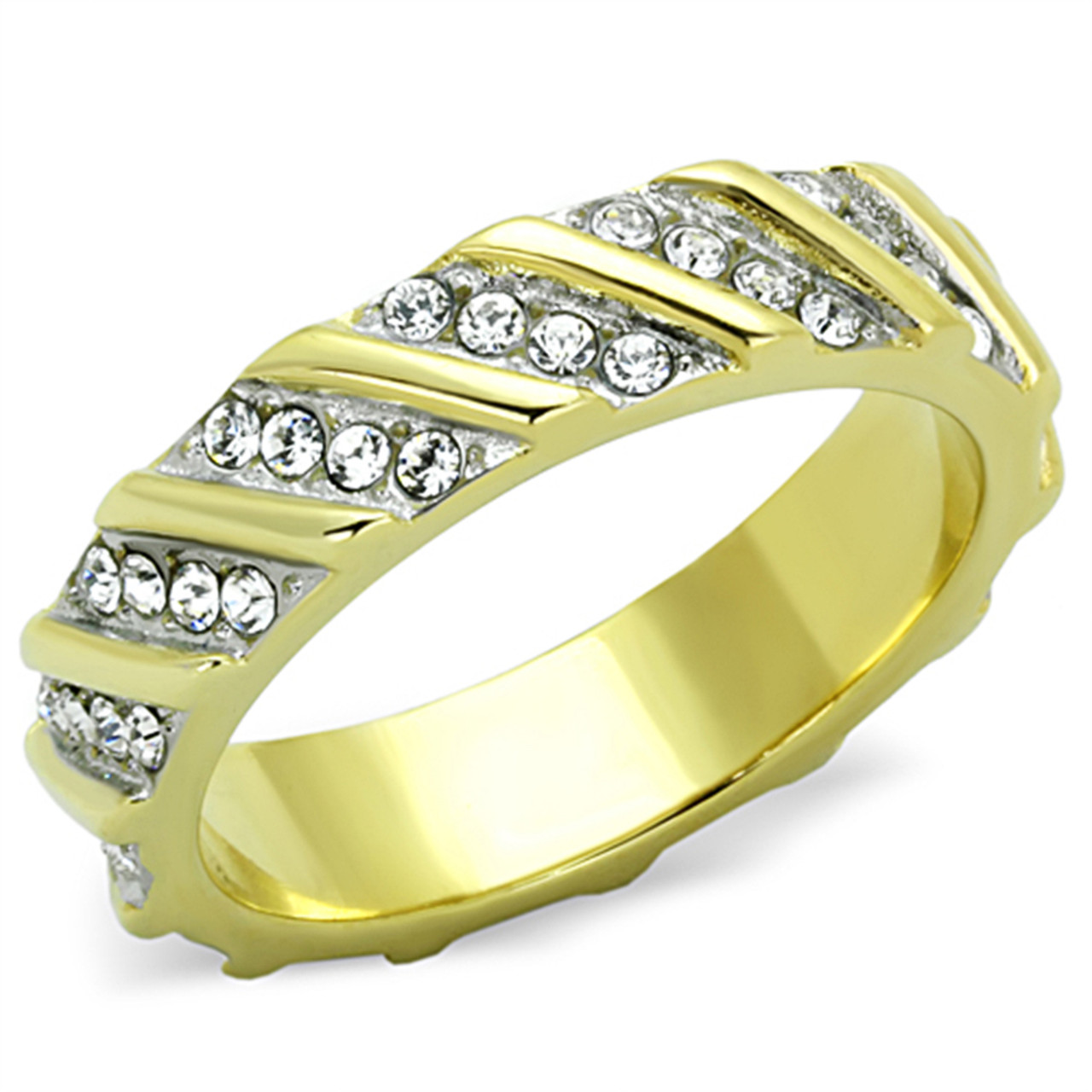 ARTK1557 Round Cut Two tone AAA CZ Eternity Anniversary