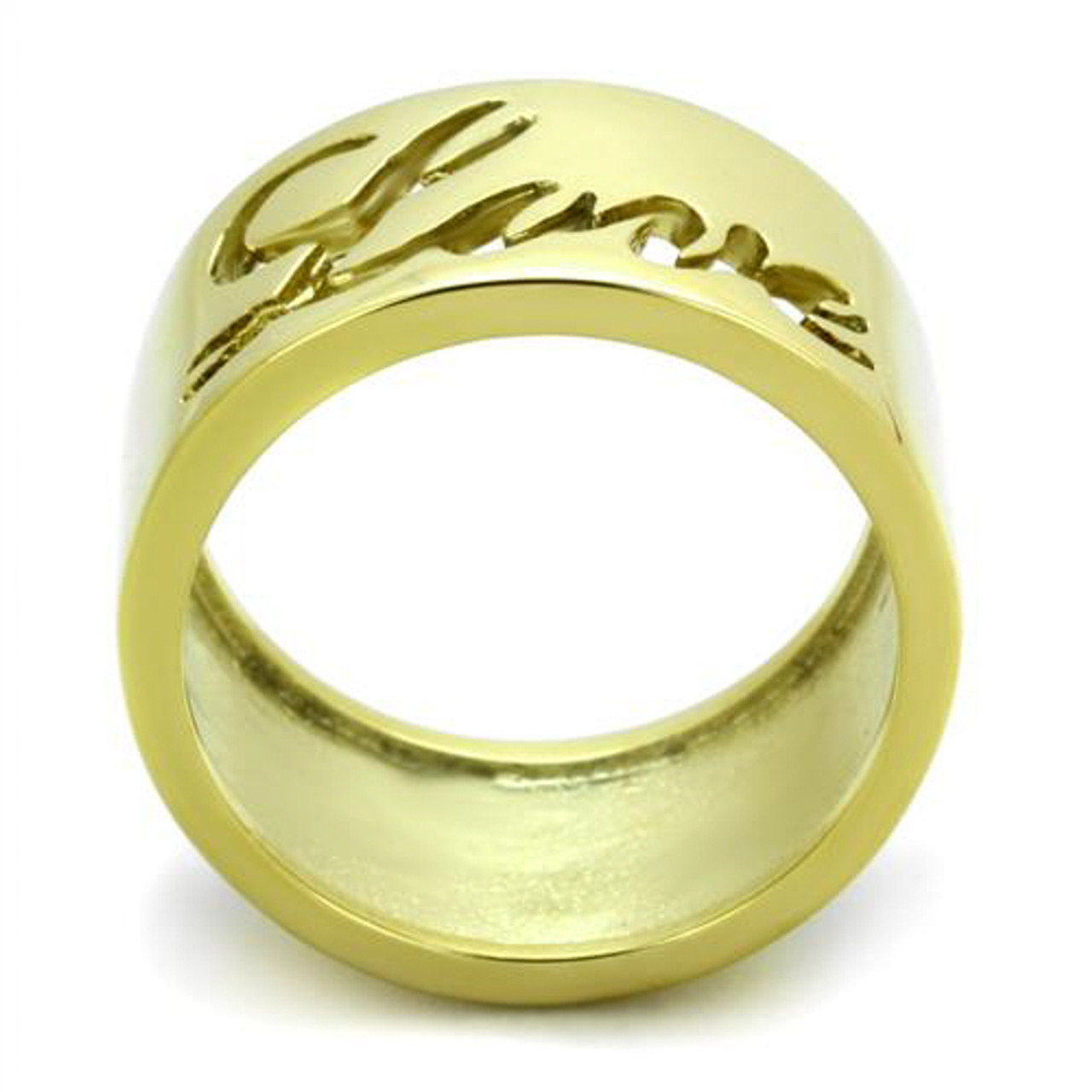 Buy CEYLONMINE- Golden Plated Romantic Love Band Ring for Men & Women Girls  (Gold) at Amazon.in