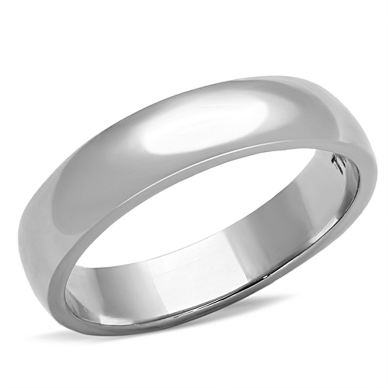 AR001 Stainless Steel 316L High Polished Wedding Band Ring 3mm-8mm Wide  Sizes 4.5-14 