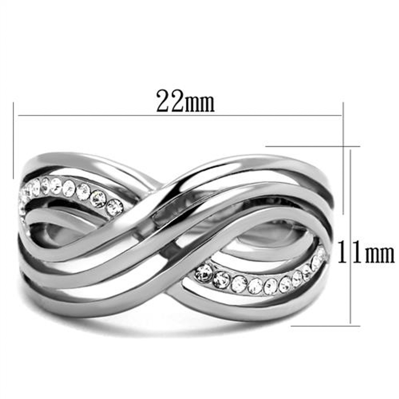 Infinity Wedding Band Ring for Women in 14K Gold