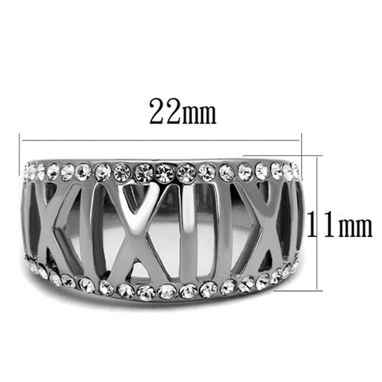 Roman Numerals Stainless Steel Ring – Pearls And Rocks