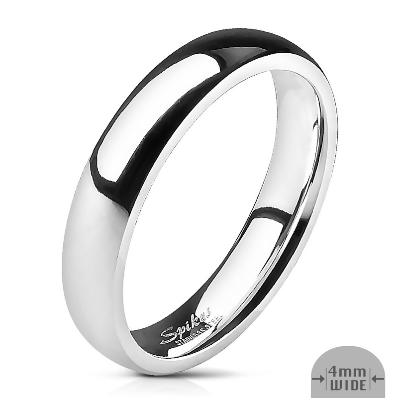 ST0W383-AR001 His and Hers Stainless Steel Princess Wedding Ring Set and Classic