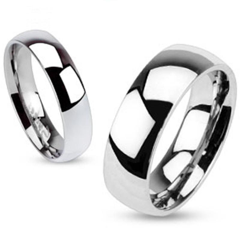 ST1W163-AR001 His & Her 3pc Stainless Steel 2.60 Ct Cz Bridal Set & Men's Classic Wedding Band