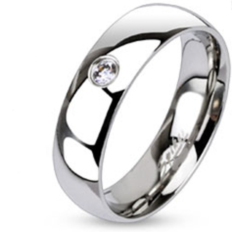 ST1919-AR011 His & Her 3 Pc Stainless Steel 2.75 Ct Cz Bridal Set & Men Zirconia Wedding Band