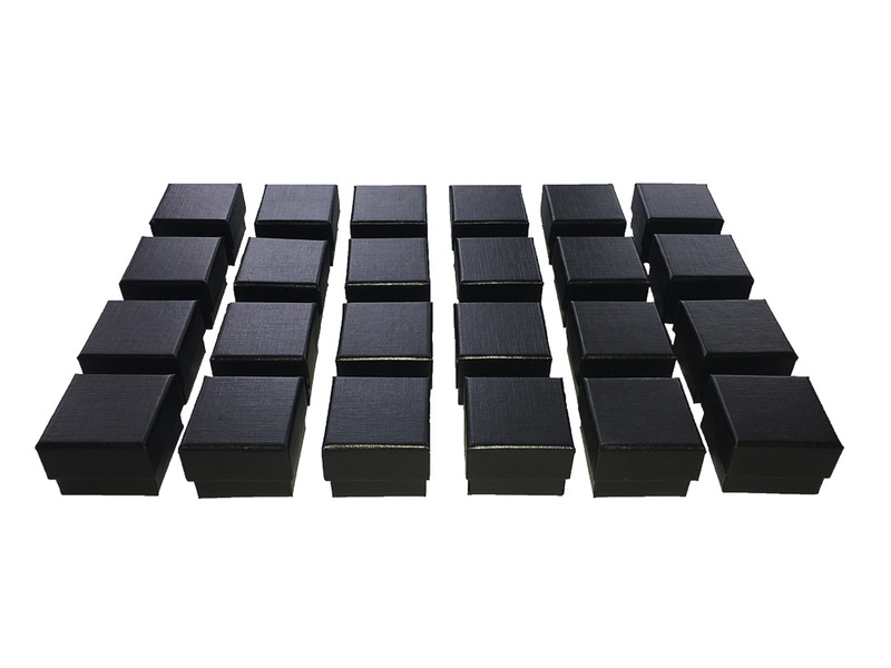 Wholesale Pack of Black Ring Gift Box with Foam and Velvet Insert