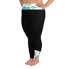 All-Over Print Plus Size Leggings - Black