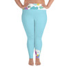 All-Over Print Plus Size Leggings - Aqua