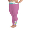 All-Over Print Plus Size Leggings - Rose