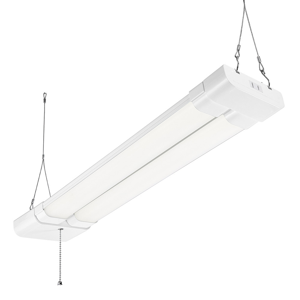 2' LED Adjustable Hanging Garage Shop Light, Frosted Lens